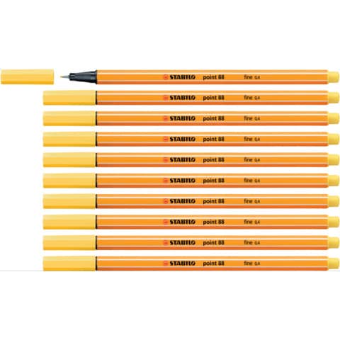 Fineliner Stabilo Point 88® 0,4 mm giallo 88/44